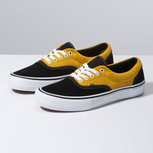 Vans Erkek Spor Ayakkabı Corduroy Era Pro Siyah/Sarı | 45006-163